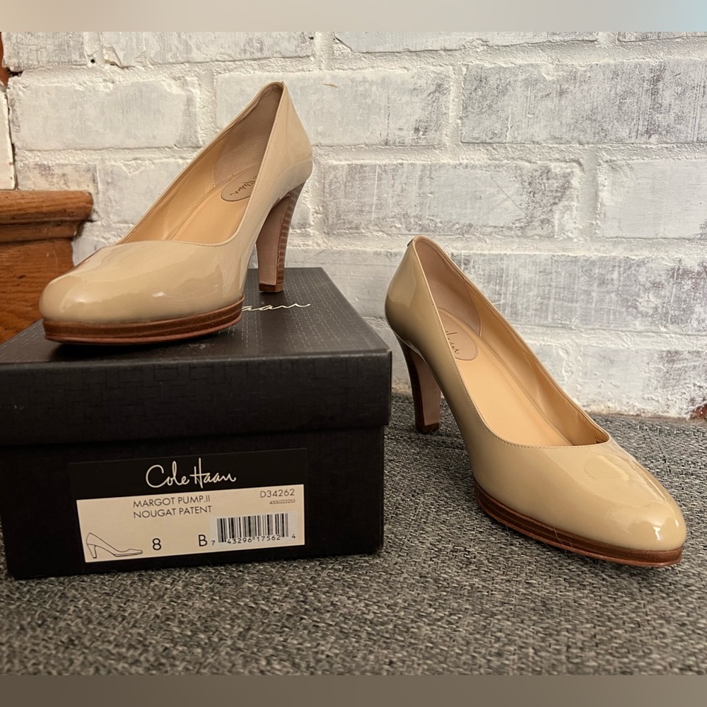 Cole Haan Patent Nougat Margot Pump .II